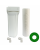 Wellon Pre-Filter Housing Kit – 10” PP Spun Cartridge + Bracket + 2 Elbow Fittings + 15m Teflon Tape – Compatible with All Domestic RO Water Purifiers